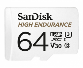 Mälukaart SanDisk High Endurance, 64 GB, 100 Mb/s - 40 Mb/s