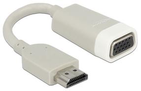 Adapteris Delock HDMI male, VGA female, 0.15 m, pilka sp.