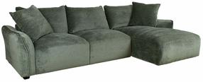 Kampinė sofa Home4you Divi RC, mėtinė (mint) sp., dešininė, 284 x 162 cm x 83 cm