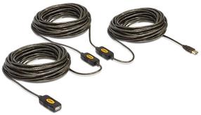 Vads Delock USB / USB USB 2.0 A male, USB 2.0 A female, 30 m, melna krās.