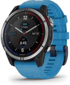 Viedais pulkstenis Garmin Quatix 7 Base, melns krās.