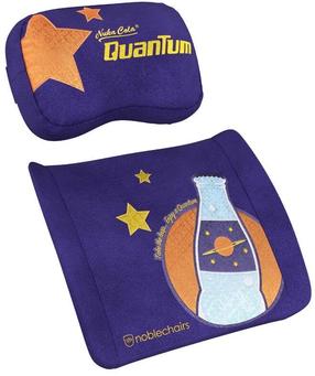 Krēslu spilveni Noblechairs Fallout Nuka-Cola Quantum Edition, balta krās./dzeltena krās./oranža krās., 30 cm x 19 cm, 2 gab.