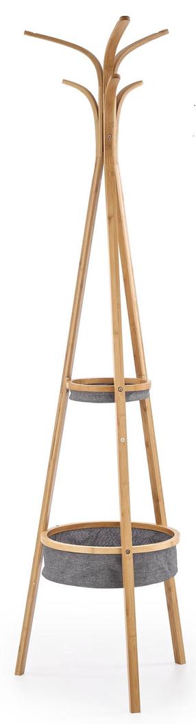 Drabužių kabykla W63, 177 cm, ruda sp./pilka sp.