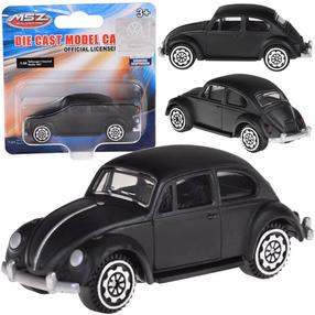 Rotaļlieta automašīna MSZ Volkswagen Classical Beetle 1967, 1:54, melna krās.