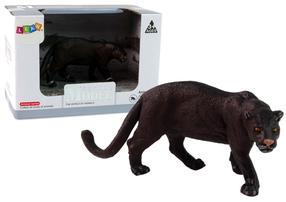 Rotaļlietu figūriņa Lean Toys Animal Series Pantera 12298, 12 cm, melna krās.