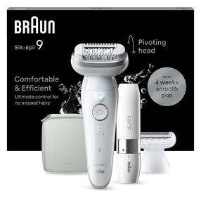 Epilators Braun Silk•épil 9 SES9-341, balta krās.