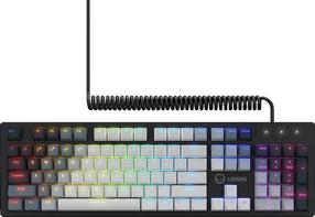 Klaviatūra Lorgar Azar 514, Anglų (US), balta/juoda