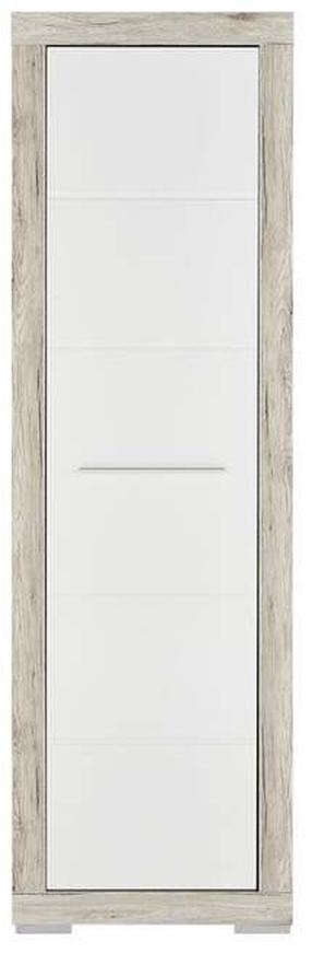 Шкаф Forte Atrium ATRS70-T27, дубовый цв./белый цв., 36 см x 58 см x 198 см
