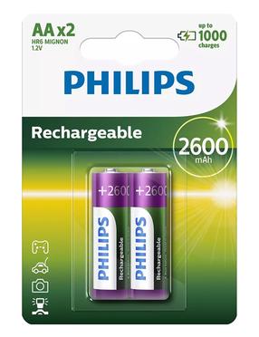 Įkraunamas elementas Philips R6B2A260/10, AA, 2600 mAh, 2 vnt.