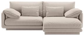 Kampinė sofa Micadoni Torino Structured, šviesiai smėlinė, dešininė, 220 x 170 cm x 83 cm