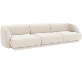 Sofa Micadoni Home Miley Velvet, šviesiai ruda sp., 259 x 85 cm x 74 cm