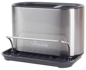 Izlietnes organizators Vileda Easy Kitchen, 18 cm x 13 cm x 12.3 cm, plastmasa/tērauds, sudraba krās./pelēka krās.