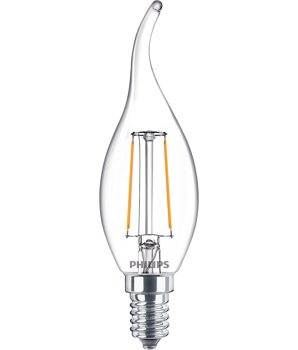 Lambipirn Philips LED, B35, 2700 °K, E14, 2 W, 250 lm