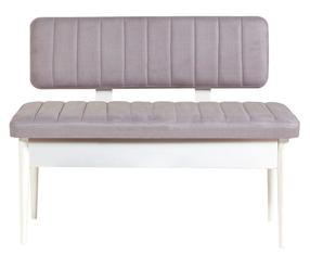 Prieškambario suoliukas Kalune Design Vina 0701-2, balta sp./pilka sp., 110 cm x 46 cm x 85 cm