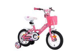 Bērnu velosipēds ar papildus riteņiem, bērnu Quurio J24Y019, rozā krās., 12"