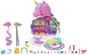 Комплект Mattel Polly Pocket Polly Pocket Rainbow Unicorn Salon HKV51, многоцветный