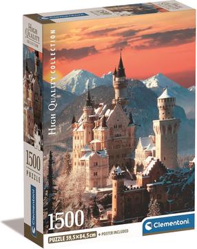 Dėlionė Clementoni Neuschwanstein 31716, 84.5 cm x 59.5 cm, 1500 vnt., įvairių spalvų