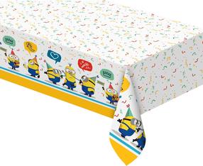 Скатерть GoDan Minions 2, синий цв./белый цв./желтый цв., 180 см