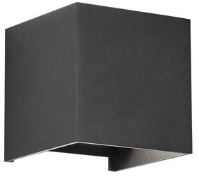 Āra sienas lampa CristalRecord, 10W, LED, IP54, antracīta krās., 10 cm x 10 cm