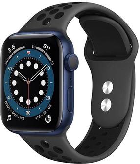 Rihmad Crong, Duo Sport Band Apple Watch 38/40 mm, must v.