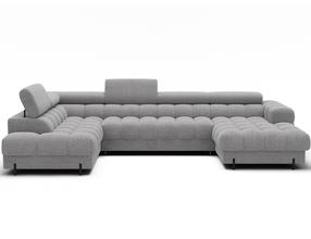 Kampinė sofa - lova Feraria Royal 03, pilka sp., kairinė, 202 x 358 cm x 93 cm