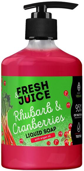 Skystas muilas Fresh Juice Rhubarb & Cranberries, 460 ml