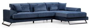 Kampinė sofa Hanah Home Frido 560ARE1225, tamsiai mėlyna sp., dešininė, 190 x 308 cm x 92 cm