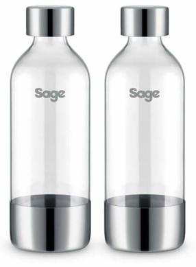 Добавки, бутылка для автомата с газировкой Sage The InFizz Fusion SCA001BSS, 1 л, прозрачный цв., 2 шт.