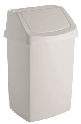 Šiukšliadėžė Curver Click-It, balta sp., 9 l, 38.1 cm x 22.9 cm