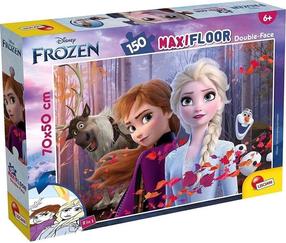 Dėlionė Lisciani Maxi Floor Disney Frozen Double-Face 304-91799, 70 cm x 50 cm, 150 vnt., įvairių spalvų