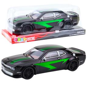  Žaislinis automobilis Lean Toys Racing Power Racer 22958, juoda sp./žalia sp.