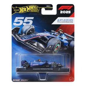 Игрушечная машина Mattel Hot Wheels Atlassian Williams Racing 2025 Formula 1 JKD85, 1:64, синий цв.