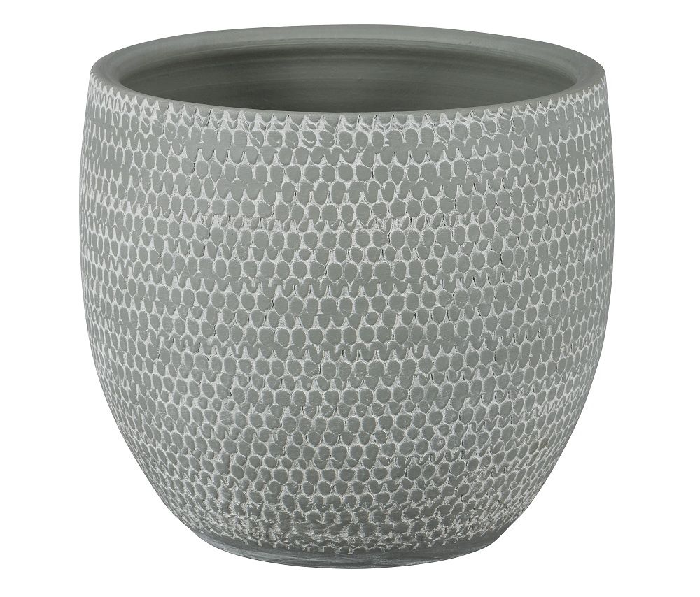 Lillepott, keraamiline, Ø 14 cm, hall v.