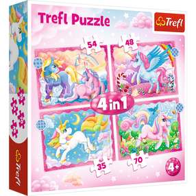 Puzle Trefl Unicorns and magic, 28.5 cm x 20.5 cm, 207 gab., daudzkrāsaina