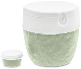Pārtikas trauks Koziol Bento Club 3198668, 13.5 cm x 13.5 cm, balta krās./zaļa krās.