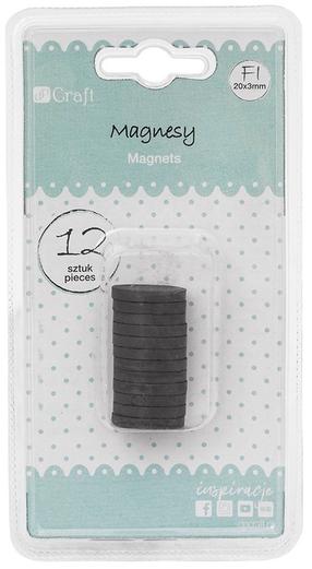 Magnit DallPrint, 2 cm x 0.3 cm, must v., 12 tk