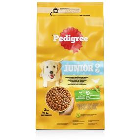 Kuiv koeratoit Pedigree Junior, köögiviljad/linnuliha, 2 kg