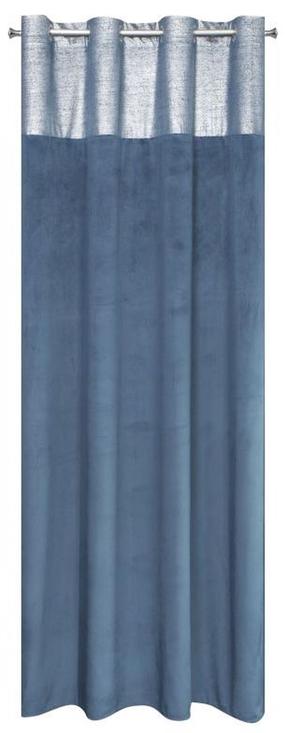 Naktinė užuolaida ZKDE-04, sidabro sp./tamsiai mėlyna sp., 140 cm x 250 cm