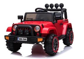 Bērnu elektroauto Lean Toys Jeep BRD-7588, sarkana krās.