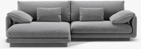 Kampinė sofa Micadoni Torino MIC_LC_184_F1_TORINO4, šviesiai pilka sp., kairinė, 250 x 170 cm x 83 cm