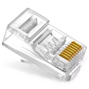Kištukas Okko CAT6 8P8C, RJ-45, 20 mm, skaidri sp., 6 vnt.