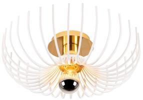 Lampa griesti Opviq Aspendos N-642 525NOR1297, E27, 1 x 40 W, balta krās. / zelta krās.