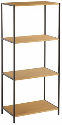 Pastatoma lentyna Home4you Harper, ruda sp./juoda sp., 110.5 cm x 50 cm x 30 cm