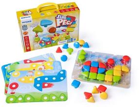 Развивающая игра Miniland Superpegs, 21 см, многоцветный, 32 шт.