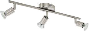 Lampa griesti Eglo Buzz Spot 92597, GU10, 3000 °K, 3 x 2.8 W, satīna niķelis krās. / satīna niķelis krās.