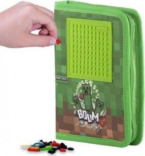 Penālis Cass Minecraft 467628, 19 cm x 14.5 cm x 0.035 m, zaļa krās.