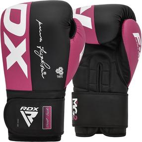 Bokso pirštinės RDX F4 BGR-F4P-12OZ, juoda sp./rožinė sp., 12 oz