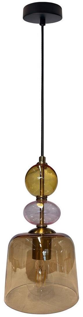 Lampa karināms Light Prestige Tropea 1xE27 LP-2004/1P S AM, E27, 1, melna krās./rozā krās. / dzintara krās.