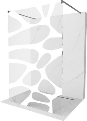 Dušo sienelė Mexen Kioto Walk-in, 140 cm x 200 cm, brushed gun gray sp./grūdintas