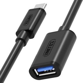 Адаптер Unitek USB-C to USB Y-C476BK USB 3.0 A female, USB 3.0 male, 0.15 м, черный цв.